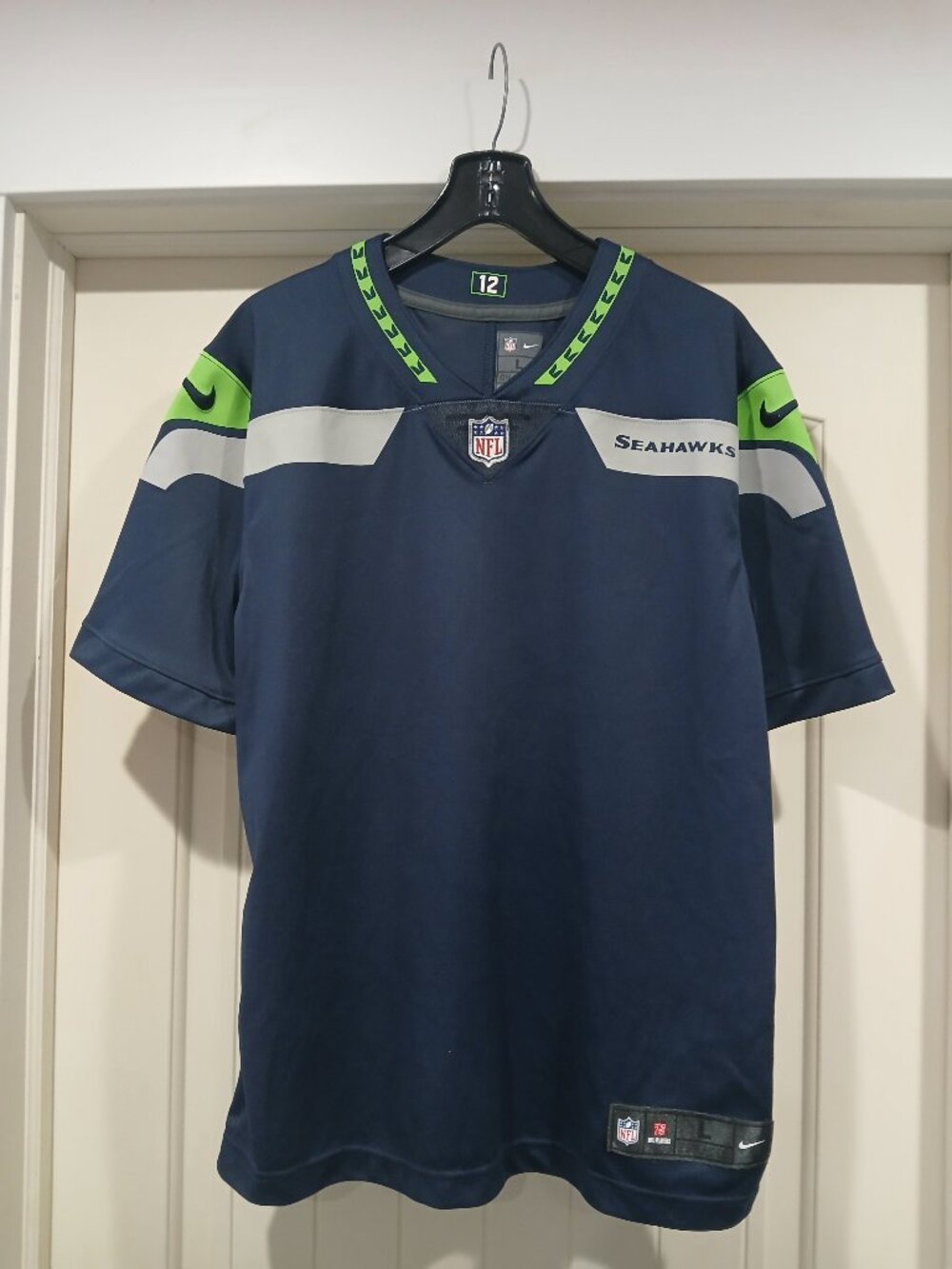 NFL Nike Limited blank Seattle Seahawks home navy blue jersey (adult size L)